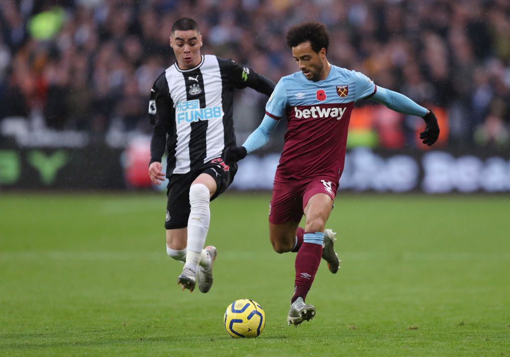 IPSWICH, ENGLAND - AUGUST 25:  Felipe Anderson of West Ham United during the Pre-Season Friendly between Ipswich Town and West Ham United at Portman Road on August 25, 2020 in Ipswich, England. (Photo by Stephen Pond/Getty Images)