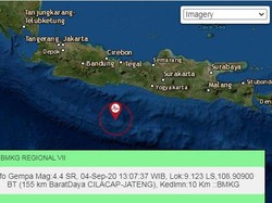 Gempa Bumi M 4,4 Terjadi di Cilacap