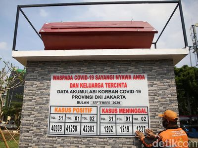 Begini Foto Tugu Peti Mati Ingatkan Bahaya COVID-19