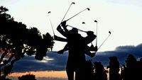 Aksi Pemain Golf di Turnamen Spanyol