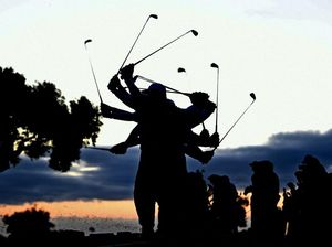 Aksi Pemain Golf di Turnamen Spanyol