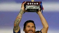 Pada akhirnya, Messi memutuskan bertahan. Banyak yang dinilai Messi kembali membuat drama, sehingga layak diberi penghargaan Oscar sebagai aktor terbaik di sepakbola. (Foto: Twitter)