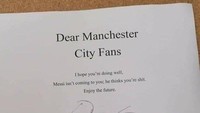 Ada yang mengedit surat resmi Barcelona ke Manchetser City, yang menyebut City tak layak mendapatkan Messi. (Foto: Twitter)