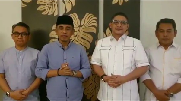 Tangkapan layar video pernyataan Anwar Hafid dan Pasha Ungu soal gagal ikut Pilkada Sulteng 2020.