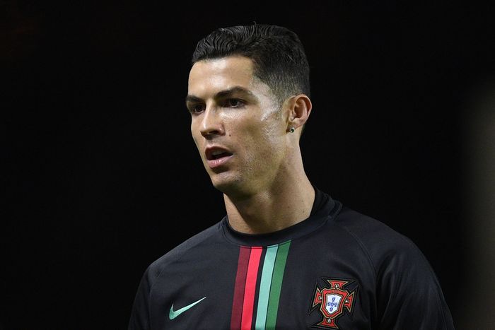 Cristiano Ronaldo FARO, PORTUGAL - NOVEMBER 14: Cristiano Ronaldo of Portugal in action during the UEFA Euro 2020 Qualifier match between Portugal and Lithuania at Algarve Stadium on November 14, 2019 in Faro, Portugal. (Photo by Octavio Passos/Getty Images)