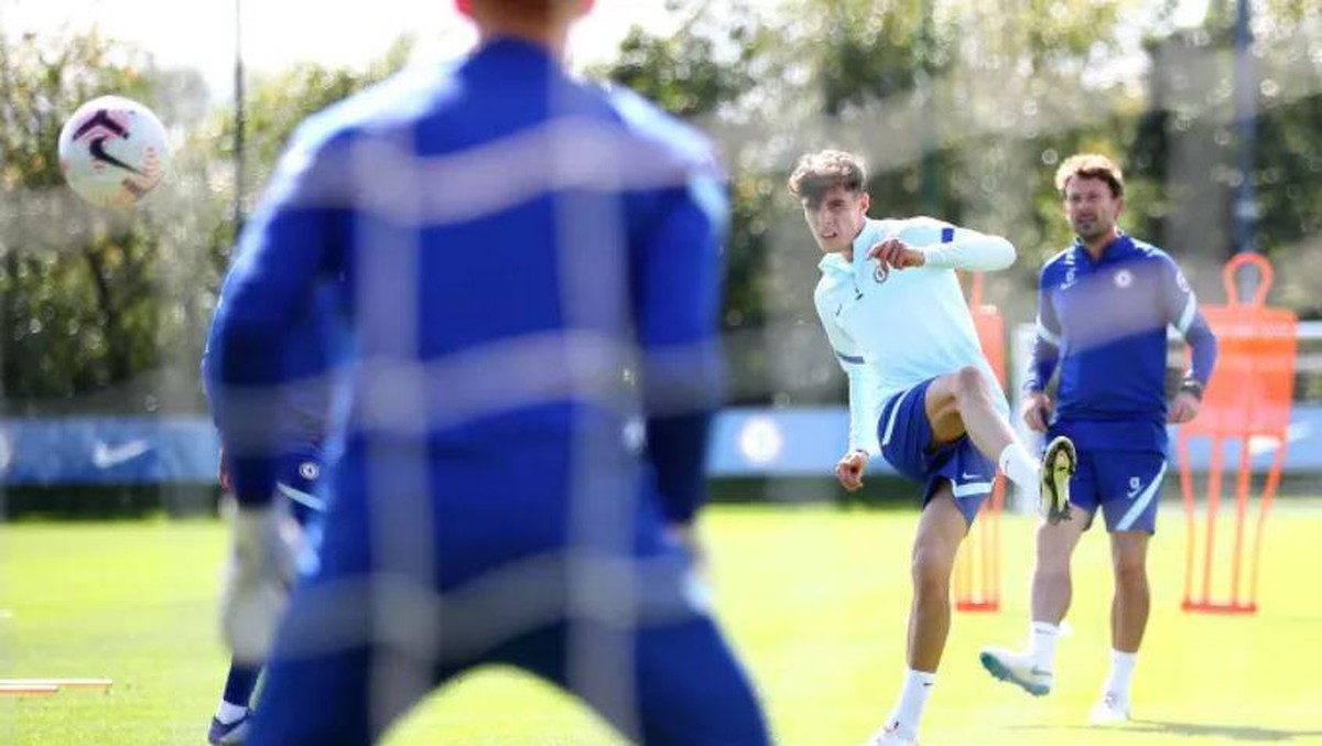 Video latihan pertama Kai Havertz bersama Chelsea. (Foto: Chelsea)