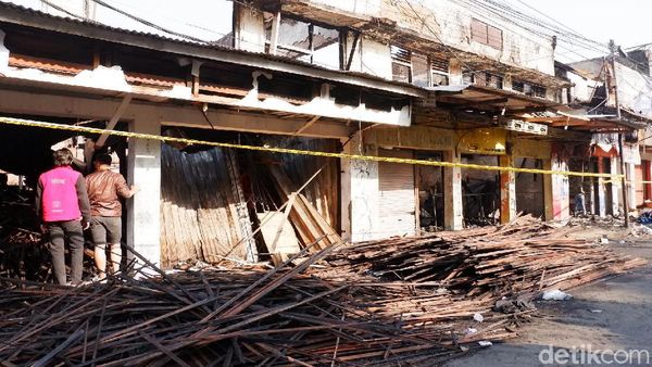 Kondisi Ruko di Tegalega Bandung Pasca Kebakaran