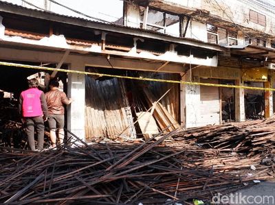 Kondisi Ruko di Tegalega Bandung Pasca Kebakaran