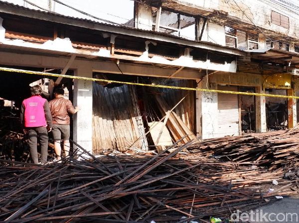 Kondisi Ruko di Tegalega Bandung Pasca Kebakaran