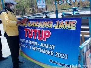 Ada Wisatawan Positif Corona, Pantai Karang Jahe Ditutup Lagi