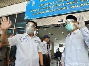 Paslon Machfud-Mujiaman Jalani Tes Swab di RSU Soetomo