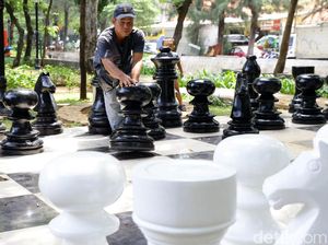 Wow! Ada Catur Raksasa di Taman Ini