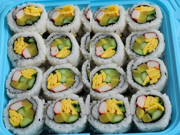 Kimbap nude kimbap adalah kimbap yang digulung terbalik sehingga tampak seperti 'telanjang'