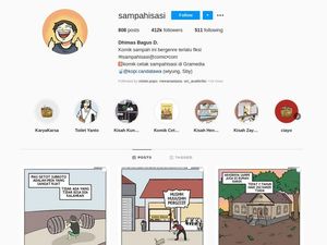 Dari Iseng, Komik Strip Sampahisasi Makin Menjamur di Instagram