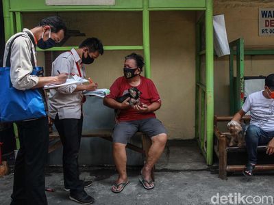 Petugas Blusukan untuk Suntik Vaksin Hewan Peliharaan
