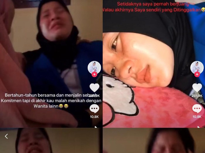 Momen pilu wanita yang ditinggal menikah
