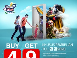 Harbolnas 9.9, Trans Studio Bandung Beri Promo BUY 4 GET 9 TICKET