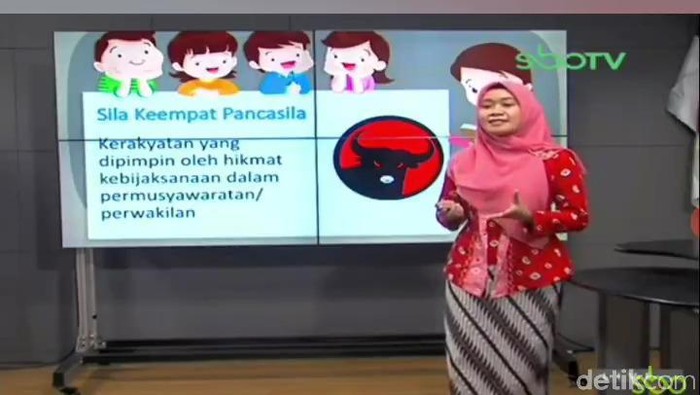 Viral Sila Ke Empat Pancasila Digambarkan dengan Lambang PDIP