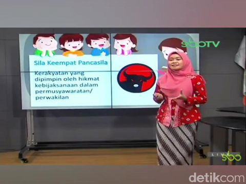 Viral Sila Ke Empat Pancasila Digambarkan dengan Lambang PDIP