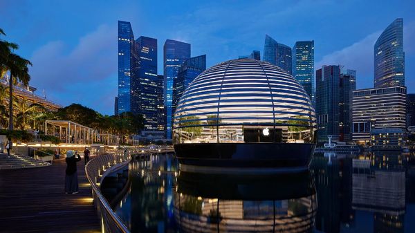 Apple Marina Bay Sands Dibuka Kamis Ini, Yuk Intip Tampilan Dalamnya