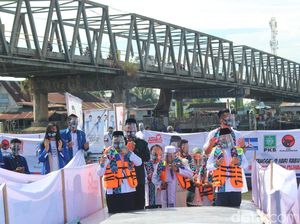 Deklarasi Maju Pilwalkot Banjarmasin, Ibnu-Arifin Susuri Sungai Martapura