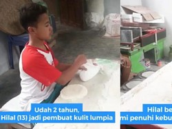 Hilal, Remaja Pembuat Kulit Lumpia yang Berjuang Demi Pengobatan Ibunya