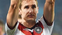 Di nomor 3 ada Miroslav Klose. Eks striker Jerman ini punya koleksi 71 gol (Getty Images)