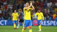 Di nomor 5 ada Zlatan Ibrahimovic. Selama membela Swedia dia punya total 62 gol (Getty Images)