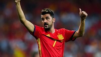 Di nomor 7 ada David Villa. Selama membela Timnas Spanyol, dia juga mengoleksi 59 gol (Getty Images)