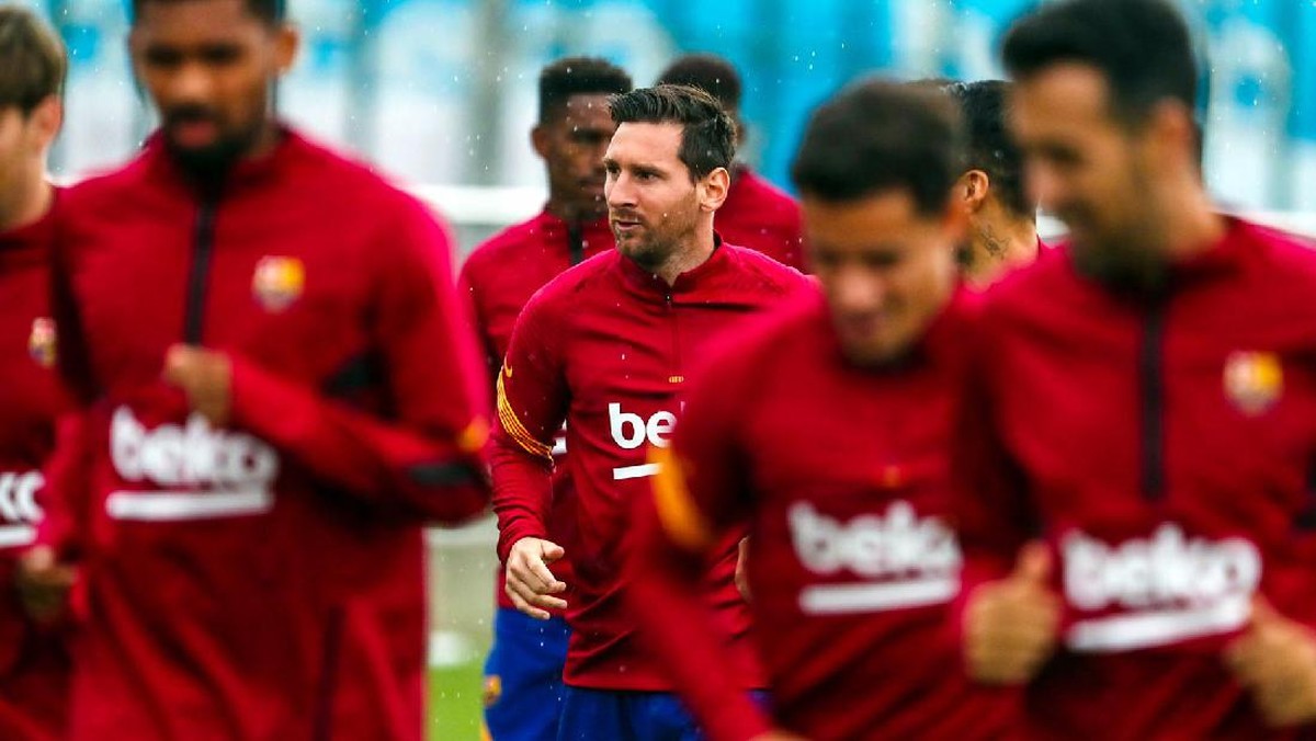 Messi sudah latihan bersama rekan setimnya di Barcelona. Foto: Miguel Ruiz/FC Barcelona