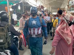 Superhero The Avengers Turun ke Pasar, Imbau Warga Bermasker