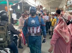 Superhero The Avengers Turun ke Pasar, Imbau Warga Bermasker
