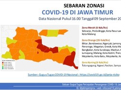 6 Daerah di Jawa Timur Masih Zona Merah COVID-19