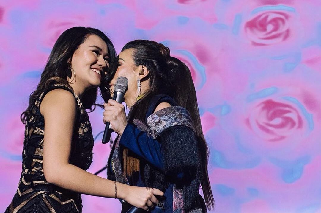 Aaliyah Massaid bersama Reza Artamevia