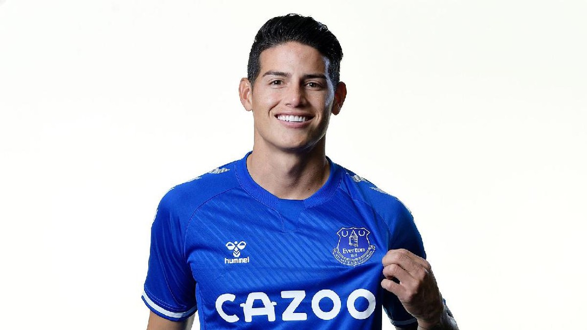 James Rodriguez akan berjuang meraih trofi bersama Everton. Foto: Everton