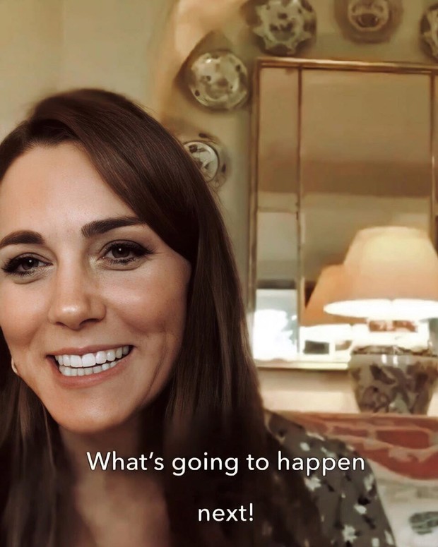 Penampilan cantik Kate middleton saat melakukan panggilan zoom.