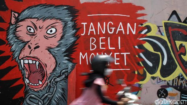Mural Anti Perdagangan Hewan Hiasi Pasar Satwa Yogyakarta
