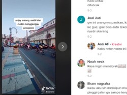 Viral Video Gerombolan Pesepeda Lawan Arus Kendaraan di Bandung