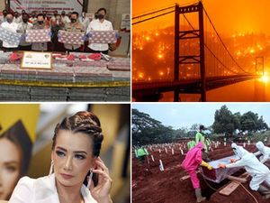 Top 5 Foto Pekan Ini: Reza Tertangkap Nyabu-TPU COVID-19 Penuh