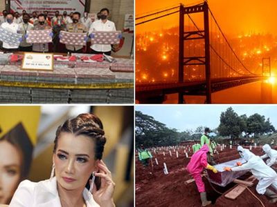 Top 5 Foto Pekan Ini: Reza Tertangkap Nyabu-TPU COVID-19 Penuh