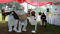 Begini Simulasi Pemungutan Suara dengan Protokol Kesehatan