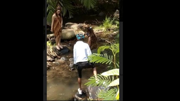 Tangkapan layar gowes gadis desa yang viral