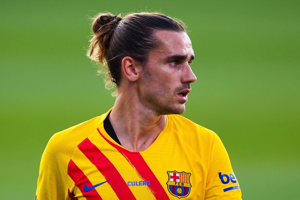 BARCELONA, SPAIN - SEPTEMBER 12: Lionel Messi of FC Barcelona reacts during the during the pre-season friendly match between FC Barcelona and Gimnastic de Tarragona at Estadi Johan Cruyff on September 12, 2020 in Barcelona, Spain. (Photo by David Ramos/Getty Images)