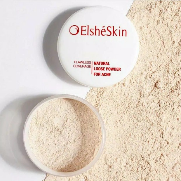 bedak tabur kulit berjerawat.