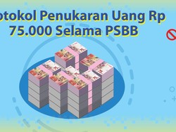 Catat! Ini Protokol Penukaran Uang Rp 75 Ribu saat PSBB