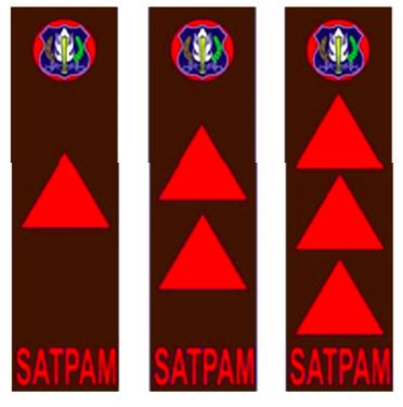 Pangkat seragam satpam baru. (Perkap Nomor 4 Tahun 2020)