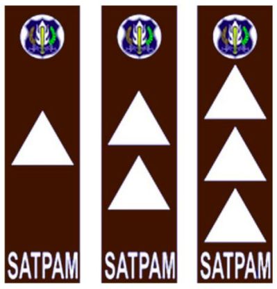 Pangkat seragam satpam baru. (Perkap Nomor 4 Tahun 2020)