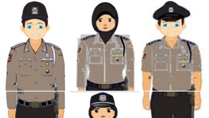 Seragam Satpam Baru (Repro detikcom dari Perkap Nomor 4 Tahun 2020)