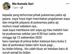 Viral Ibu Melahirkan Sendiri di Puskesmas, Dinkes Jepara Minta Maaf