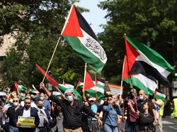 Demonstran Pro-Palestina Gelar Aksi Protes di Depan Gedung Putih